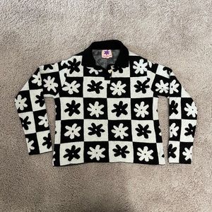 Lisa says gah paisley polo long sleeve top